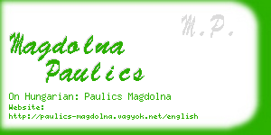 magdolna paulics business card